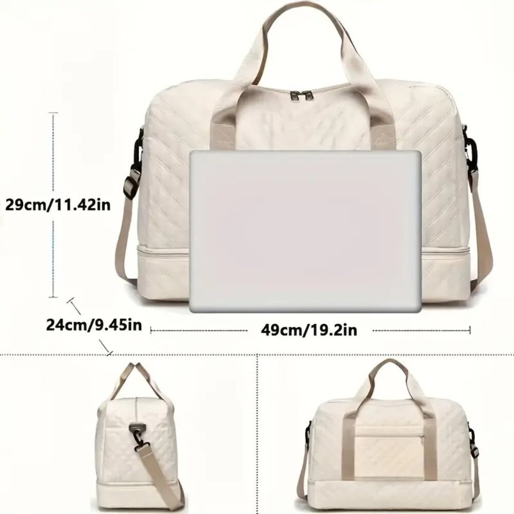 NWT Large Capacity Travel Duffel Bag with Dry/Wet Separation - Picture 3 of 5